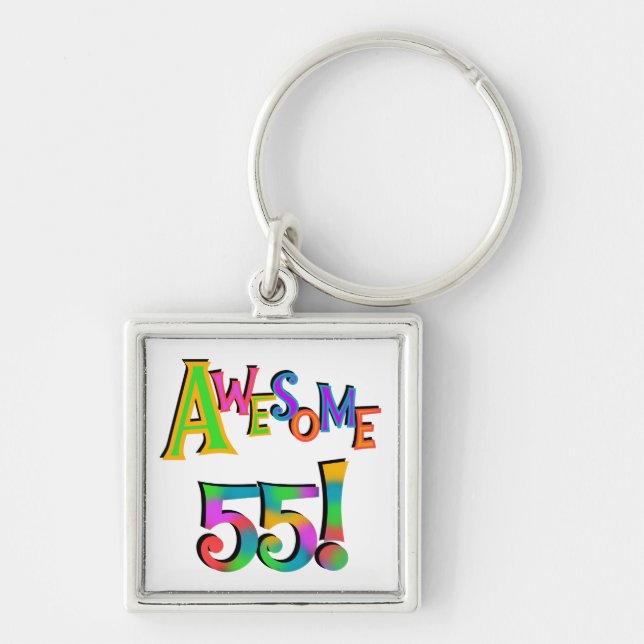 Porte-clés Magnifique 55 T-shirts et cadeaux d'anniversaire (Devant)
