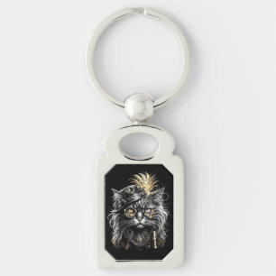 Porte-clés Magnifique chat Steampunk