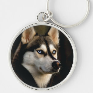 Porte-clés Magnifique Coussin de Lancement Husky