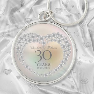 Porte-clés Magnifique perle 30e anniversaire de mariage