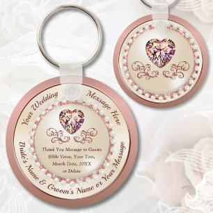 Porte-clés Magnifique Personnalisée, ROSE Faveur De Mariage D