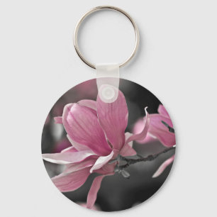 Porte-clés Magnolia à assiette japonaise rose