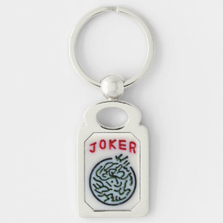 Porte-clés MahJong symbole du jeu Joker tuile