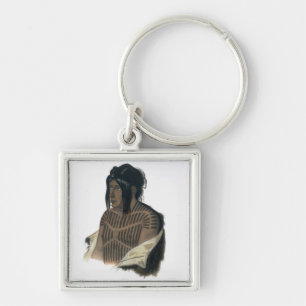 Porte-clés Mahsette-Kuiuab, chef des Indiens de Cree, plat