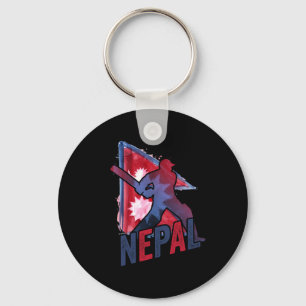 Porte-clés Maillot de cricket du Népal Supporter du drapeau n