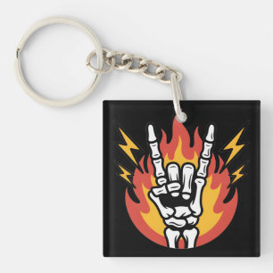 Porte-clés Main de squelette Rock and Roll : Signe de Classic