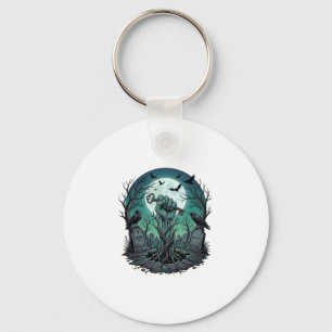 Porte-clés Main de zombie squelette clé tombeau corbeaux Hal