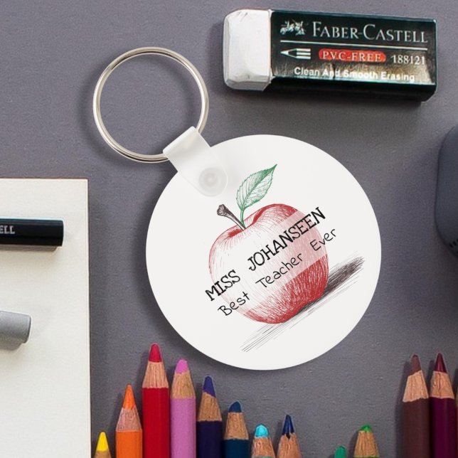 Porte-clés Main Drate mignonne et amusante Pomme rouge meille (Créateur téléchargé)