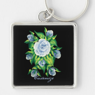 Porte-clés Main personnalisée Peint Bleu Rose Porte - clé 3