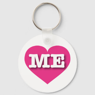 Porte-clés Maine Hot Pink Heart - Je m'aime