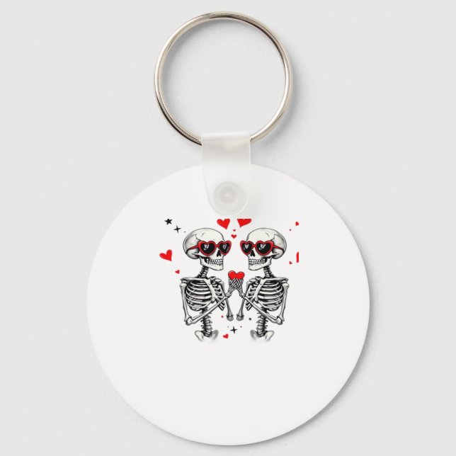 Porte-clés Mains Coeur Squelette Pour Trending (Recto)