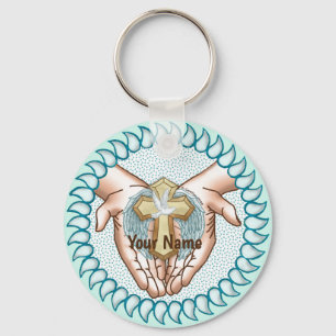 Porte-clés Mains du Saint-Esprit chrétien