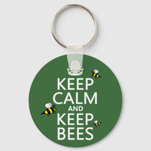 Porte-clés Maintenez calme et gardez les abeilles - toutes