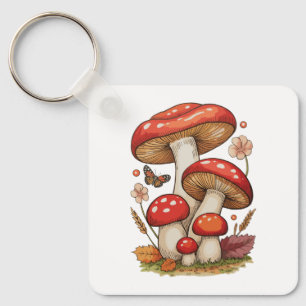 Porte-clés Maison Champignons Cottagecore Sublimation Goblinc