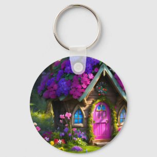 Porte-clés Maison de fée
