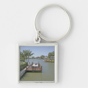 Porte-clés Maisons et quais sur le canal Marco Island Floride
