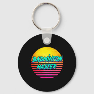 Porte-clés Maître de badminton rétro des années 1980