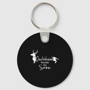 Porte-clés Maître de dachshund neige mignon teckel chien cade