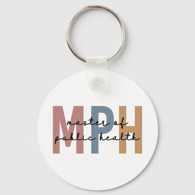 Porte-clés Maîtrise en santé publique du MPH (Recto)