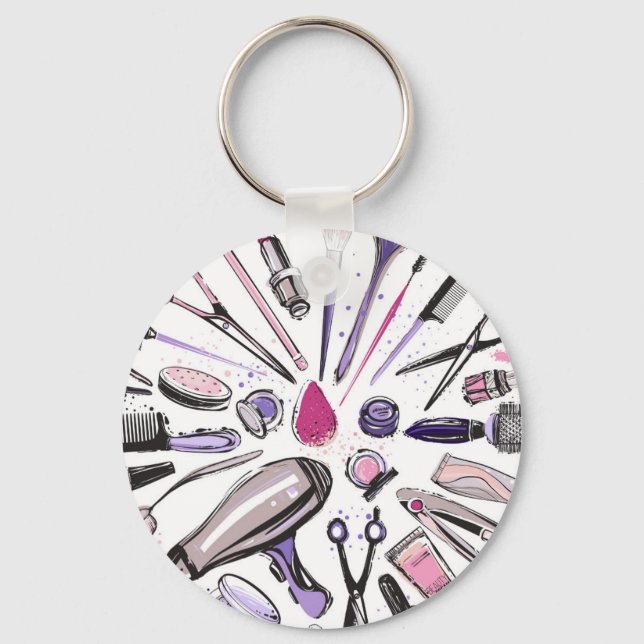 Porte-clés Makeup circle design (Recto)