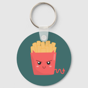 Porte-clés Mal mais pommes frites de Kawaii
