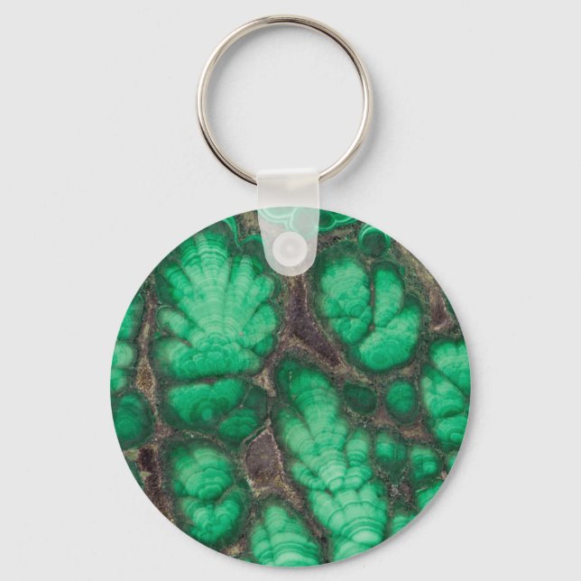 Porte-clés Malachite à motifs verts (Recto)