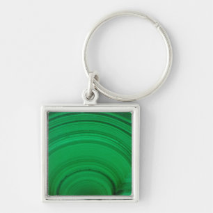 Porte-clés Malachite verte en gros plan
