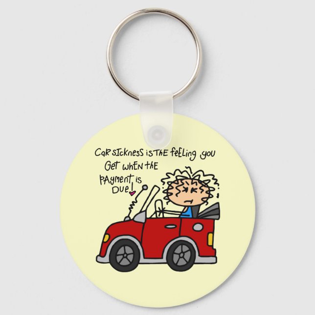 Porte-clés Maladie de voiture humoristique (Recto)