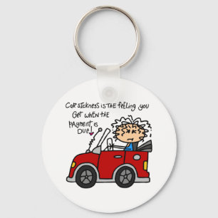 Porte-clés Maladie de voiture humoristique