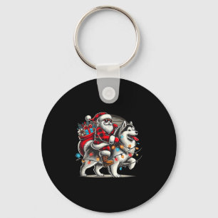 Porte-clés Malamute de Noël en Alaska Noël Noël Noël Malamute