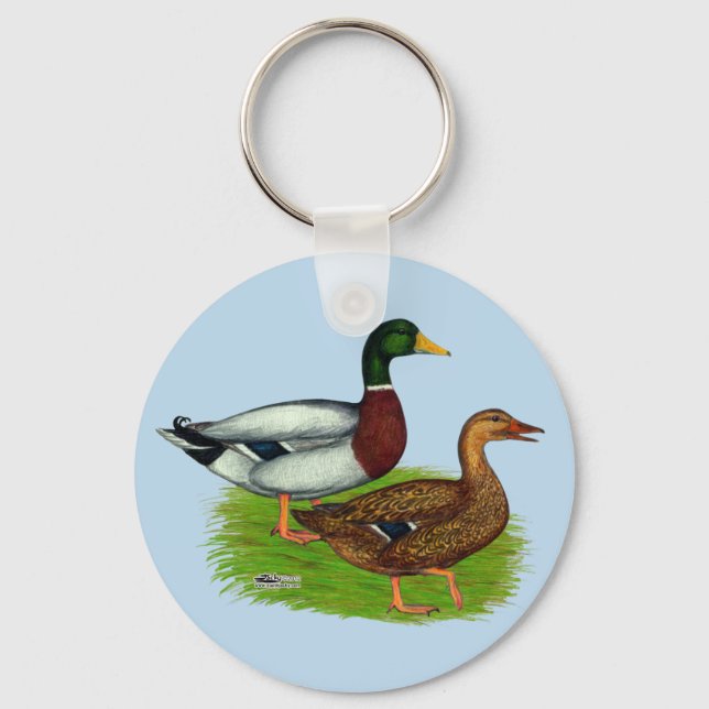 Porte-clés Mallard Drake et Duck (Recto)