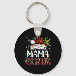 Porte-clés Mama Claus Feux de Noël Matching Famille Noël P
