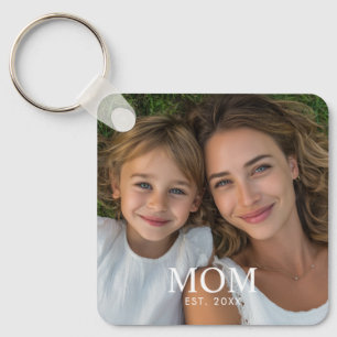 Porte-clés Maman a établi une photo de script moderne