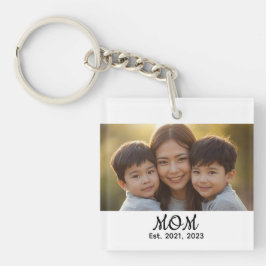 Porte-clés Maman a établi une photo de script moderne