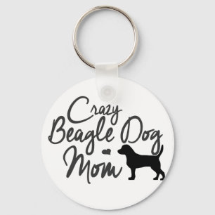 Porte-clés Maman de chien Beagle fou