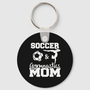 Porte-clés Maman de foot et de gymnastique Footballeur drôle