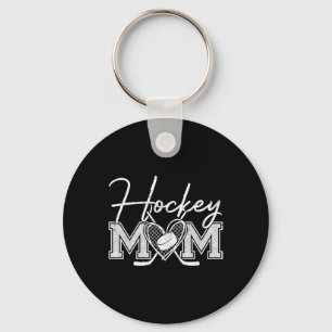 Porte-clés Maman de hockey jour de match de hockey sur glace