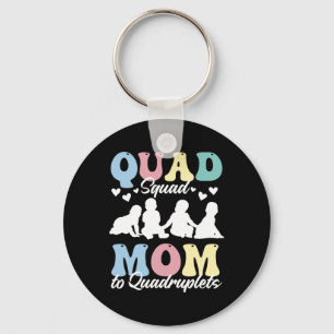 Porte-clés Maman De Quad Squad À Quadruplets Mami Mama Maman