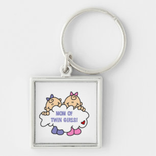 Porte-clés Maman de T-shirts et cadeaux Twin Girls