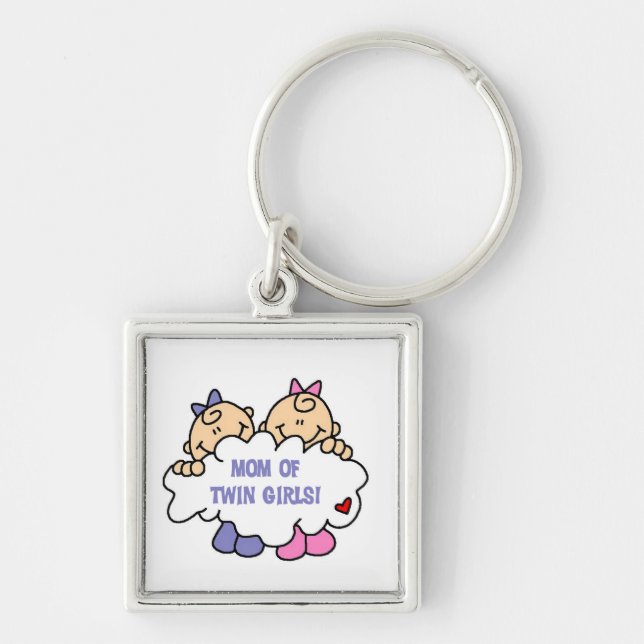 Porte-clés Maman de T-shirts et cadeaux Twin Girls (Devant)