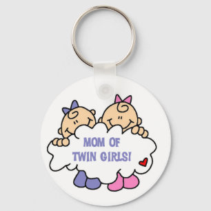 Porte-clés Maman de Twin Girls Tshirts et cadeaux