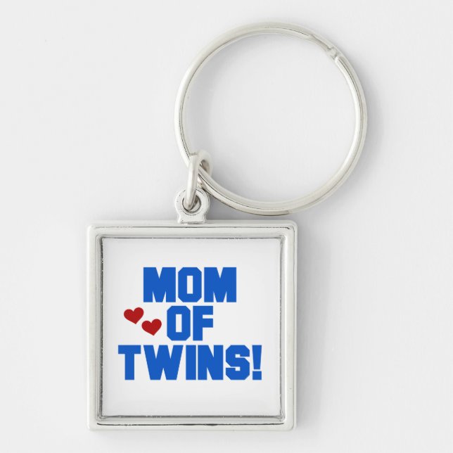 Porte-clés Maman de Twins Blue Text Cadfts (Devant)