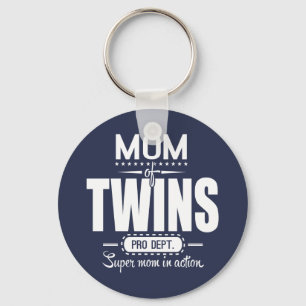 Porte-clés Maman De Twins Pro Dept. Super Maman En Action