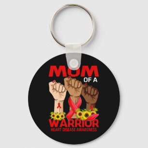 Porte-clés Maman D'Un Guerrier Maladie Cardiaque Sensibilisat