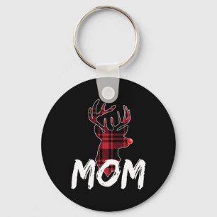 Porte-clés Maman Famille Correspondant Pajama - Noël Rouge Ne