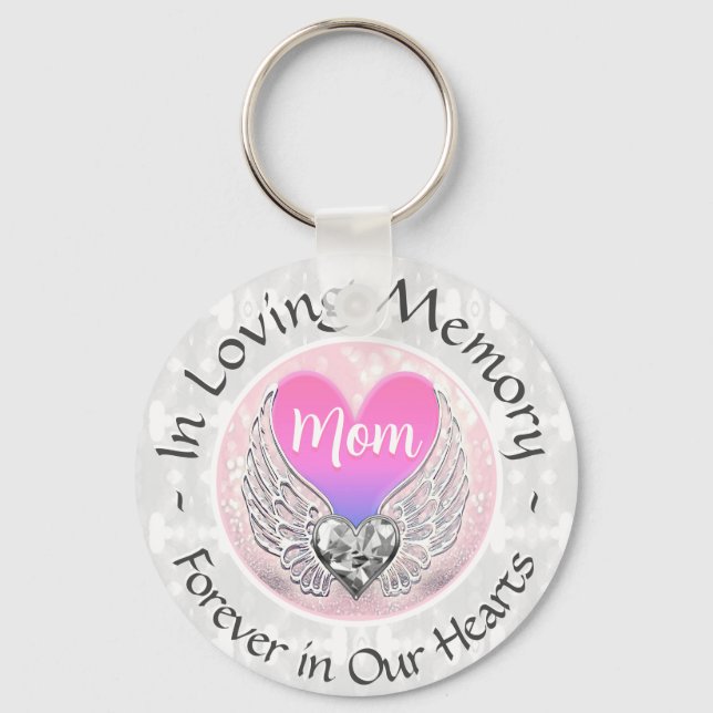 Porte-clés Maman Memorial Heart Keychain (Recto)