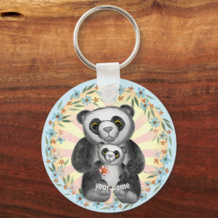 Porte-clés Maman Panda Bear porte - clé d'amour