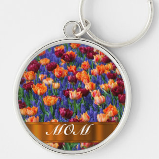 Porte-clés Maman personnalisée des tulipes