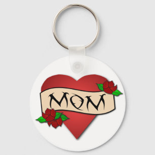 Porte-clés Maman porte - clé de tatouage cardiaque