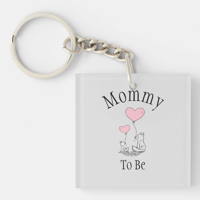 Porte-clés Maman to Be Fox Baby shower Porte - clé (Devant)